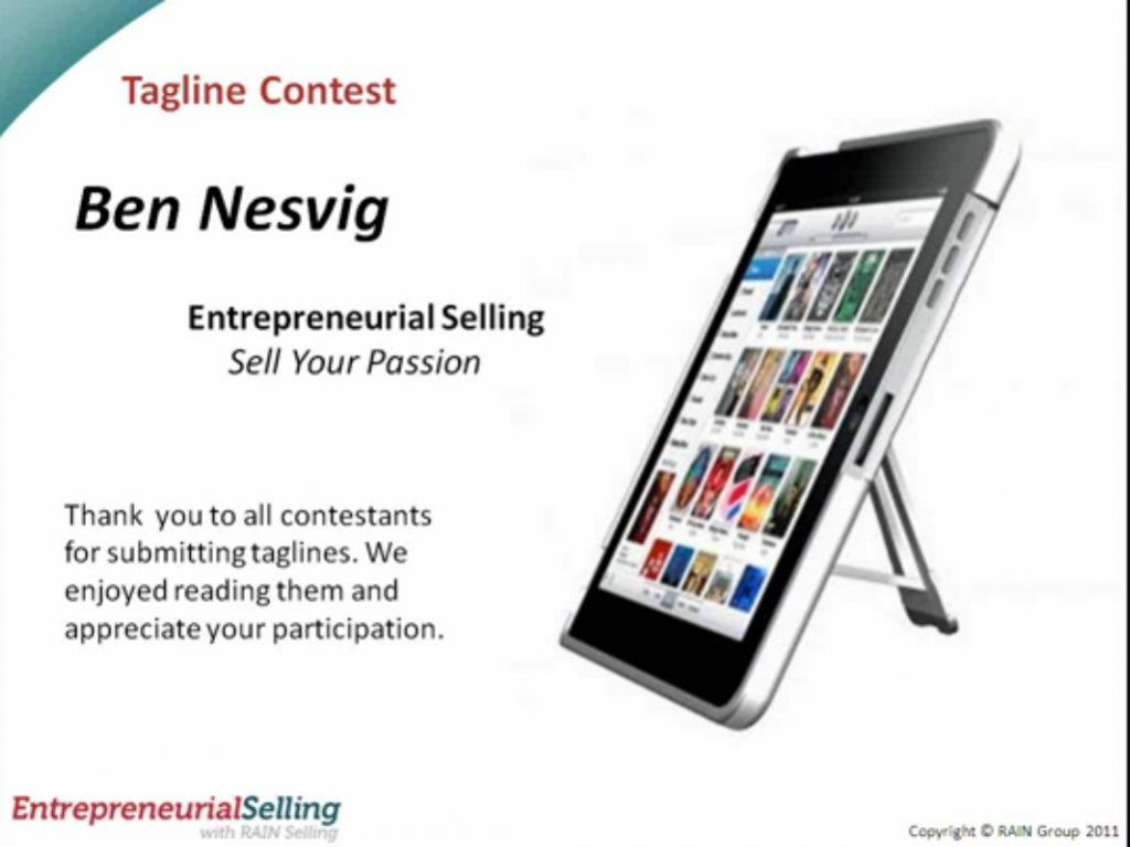 iPad Contest Winner